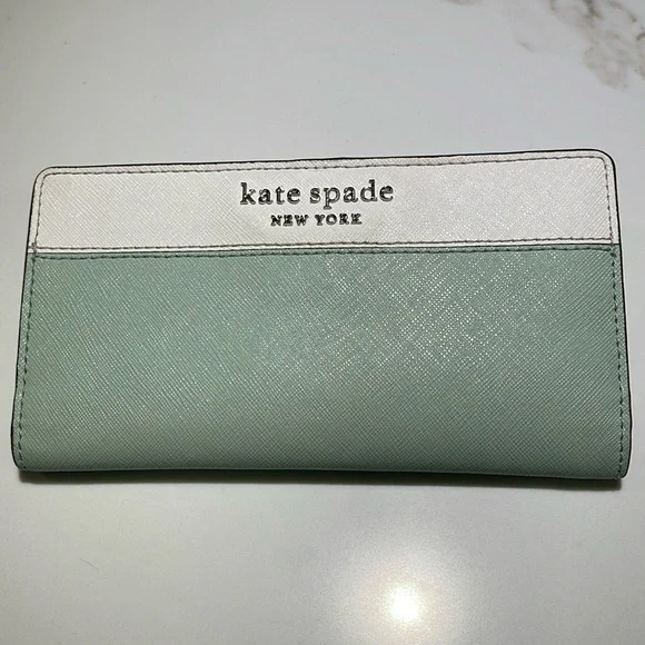 KATE SPADE Madison wallet, leather, mint green - Picture 1 of 8